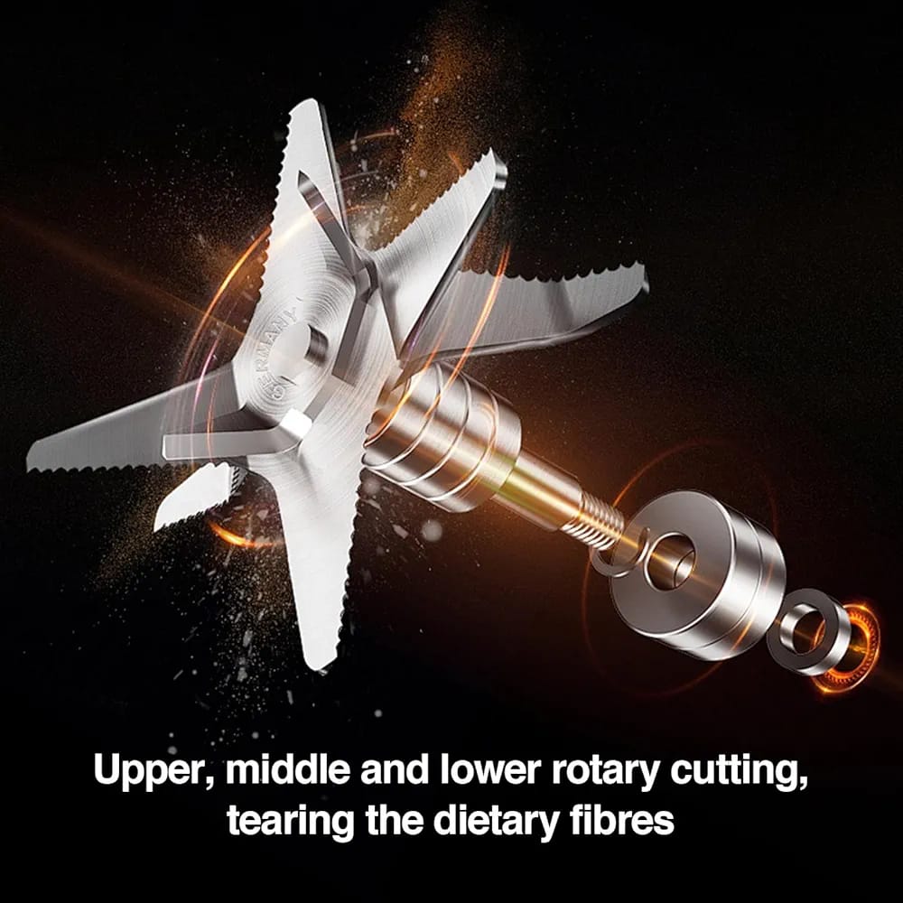 4-in-1 Professional Blender 2.5L – 6000W High Power | Smoothie Maker, Coffee Grinder, Citrus Juicer | 9 Speed Control